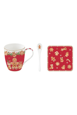 Vajilla de porcelana fina China Fancy Gingerbread - 3 piezas