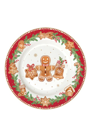 4 platos de postre de porcelana Fancy Gingerbread - 19 cm