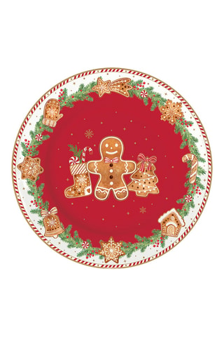 4 platos de postre de porcelana Fancy Gingerbread - 19 cm