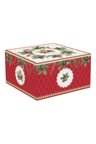 Taza y platillo de porcelana Christmas Berries