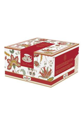 Taza de té y platillo de porcelana Kashmir