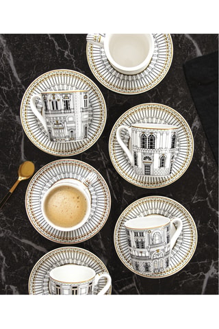 6 platos hondos de porcelana Palazzo - 21,5 cm