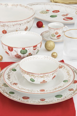 4 boles de porcelana Christmas Eve - 15 cm