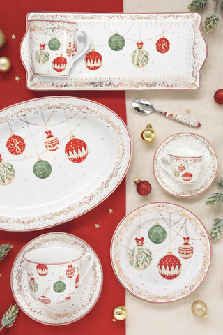 Bandeja de porcelana Christmas Eve - 35 x 15 x 2,5 cm