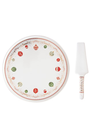Juego de postre de porcelana Christmas Eve - 2 piezas