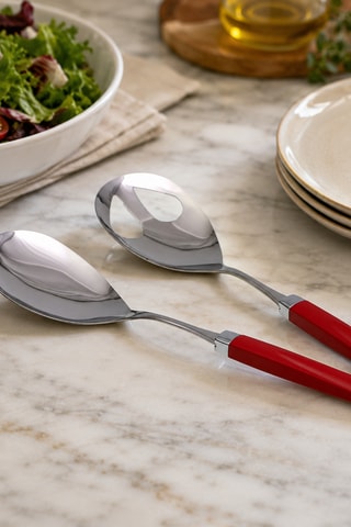 Cubiertos para ensalada de acero inoxidable Easy - 2 piezas