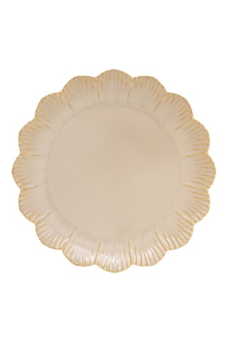 6 platos llanos de porcelana Fleuri - 26 cm