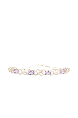 Pulsera Launceston - Oro amarillo, diamantes y amatistas