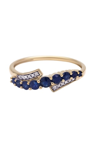 Anillo Féerie - Oro amarillo, diamantes y zafiros
