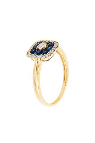 Anillo Volga - Oro amarillo, diamantes y zafiros