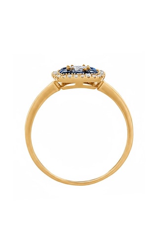 Anillo Volga - Oro amarillo, diamantes y zafiros