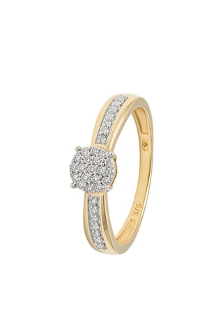 Anillo - 
Oro amarillo y diamantes