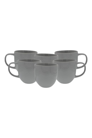 6 mugs en céramique émaillée Galet - 31 cl