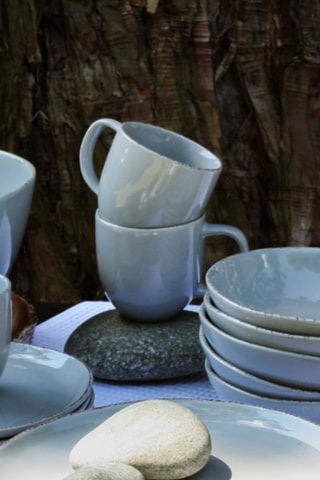 6 mugs en céramique émaillée Galet - 31 cl