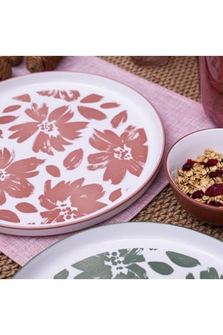 6 assiettes de service en porcelaine Hanae