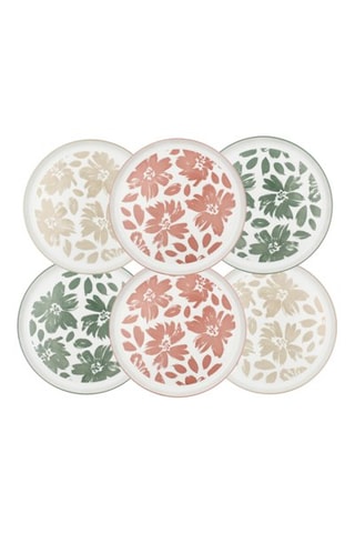 6 assiettes de service en porcelaine Hanae