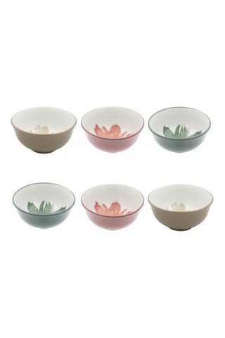 6 bols en porcelaine Hanae