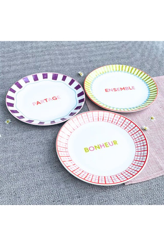 6 assiettes à dessert en porcelaine Relax Sunset - 20 cm