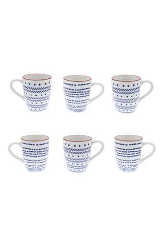 6 mugs en céramique Santorin