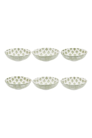 6 assiettes creuses en porcelaine Soliman - 130 cl