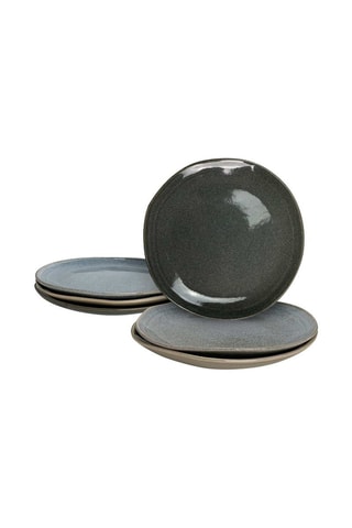 6 petites assiettes en porcelaine Zao - 20,5 cm