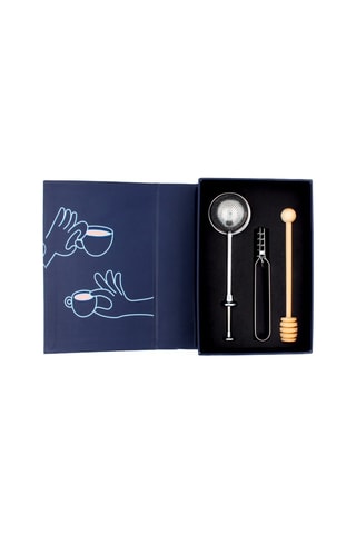Coffret dégustation thé en acier inoxydable et bois Artime - 3 pièces