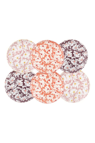 6 assiettes plates en porcelaine - 20,3 cm