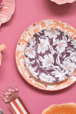 6 assiettes plates en porcelaine - 20,3 cm