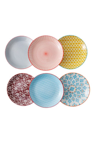 6 assiettes à dessert porcelaine Sabae - 20 cm
