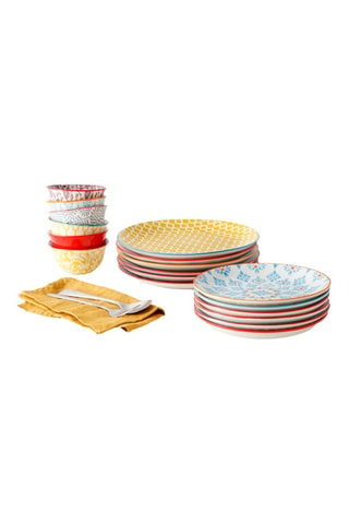 6 assiettes à dessert porcelaine Sabae - 20 cm