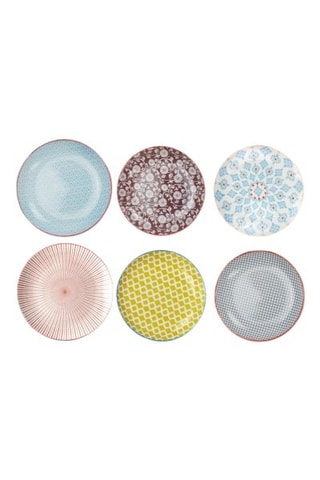 6 assiettes à dessert porcelaine Sabae - 20 cm