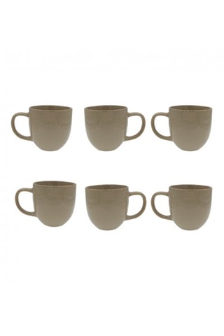 6 mugs en céramique Dune