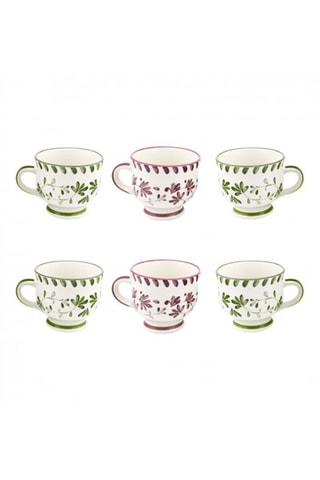 6 tasses en porcelaine Trattoria