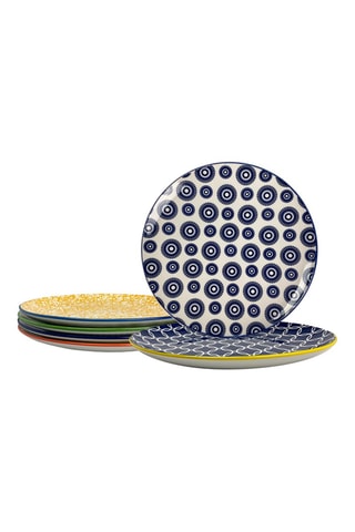 6 assiettes à dessert en porcelaine Sabaë - 21 cm