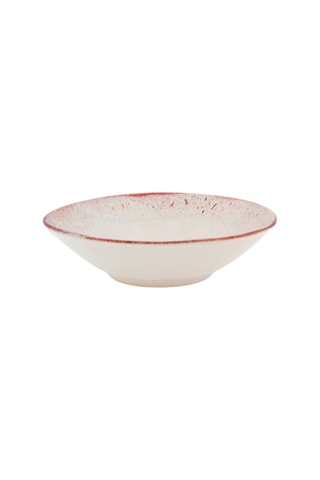 6 assiettes creuses en céramique Agate - 21 cm