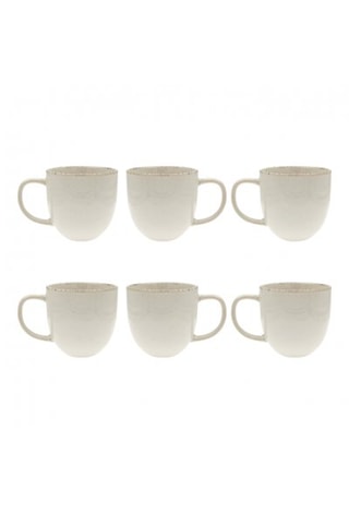 6 mugs en céramique Coton
