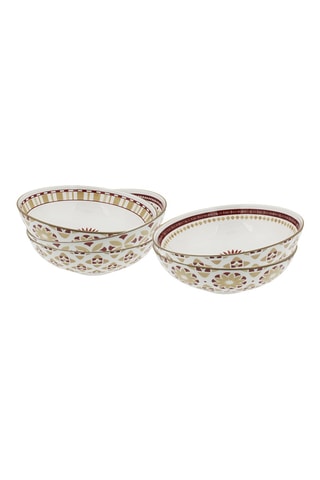 6 assiettes creuses en porcelaine Sabela - 21 cm