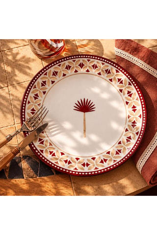 6 assiettes plates en porcelaine Sabela - 26 cm
