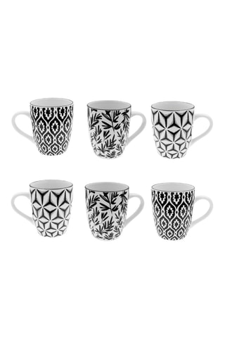 6 mugs en porcelaine - 34 cl