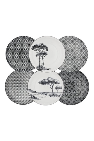 3 assiettes plates en porcelaine - 26,9 cm