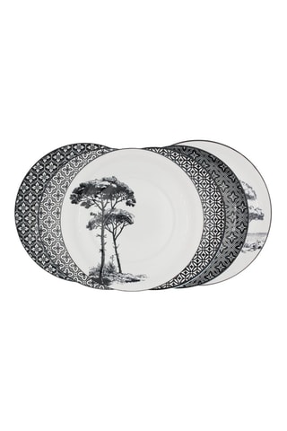 6 assiettes à dessert en porcelaine - 20,5 cm