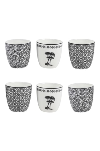 6 tasses à café en porcelaine Villa Les Pins - 20 cl