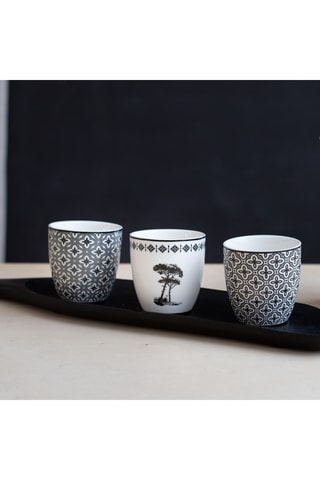 6 tasses à café en porcelaine Villa Les Pins - 20 cl