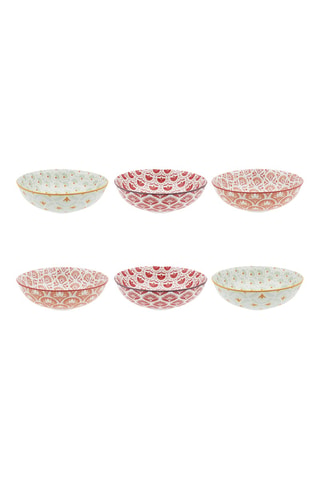 6 assiettes creuses en porcelaine Zoela - 21 cm