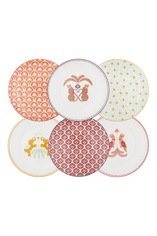 6 assiettes à dessert en porcelaine Zoela - 20 cm