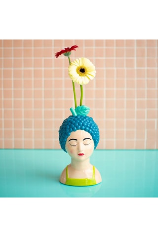 Vase Studio Rosalie - 24 x 13 x 13 cm - Bleu