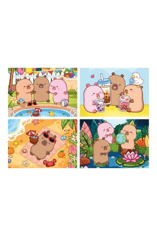 4 puzles Multi 4 capybaras ®capyfun - 160 piezas - Desde 4 años