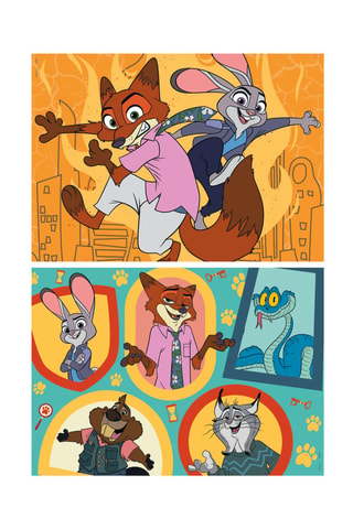 2 puzles Zootopia 2 - 2 x 48 piezas - Desde 4 años