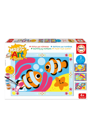 Juego de pintura por números Magic art number - bajo el mar -  Desde 4 años