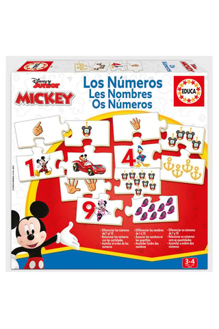 Puzles Los números Mickey y Minnie Disney - de 3 a 4 años